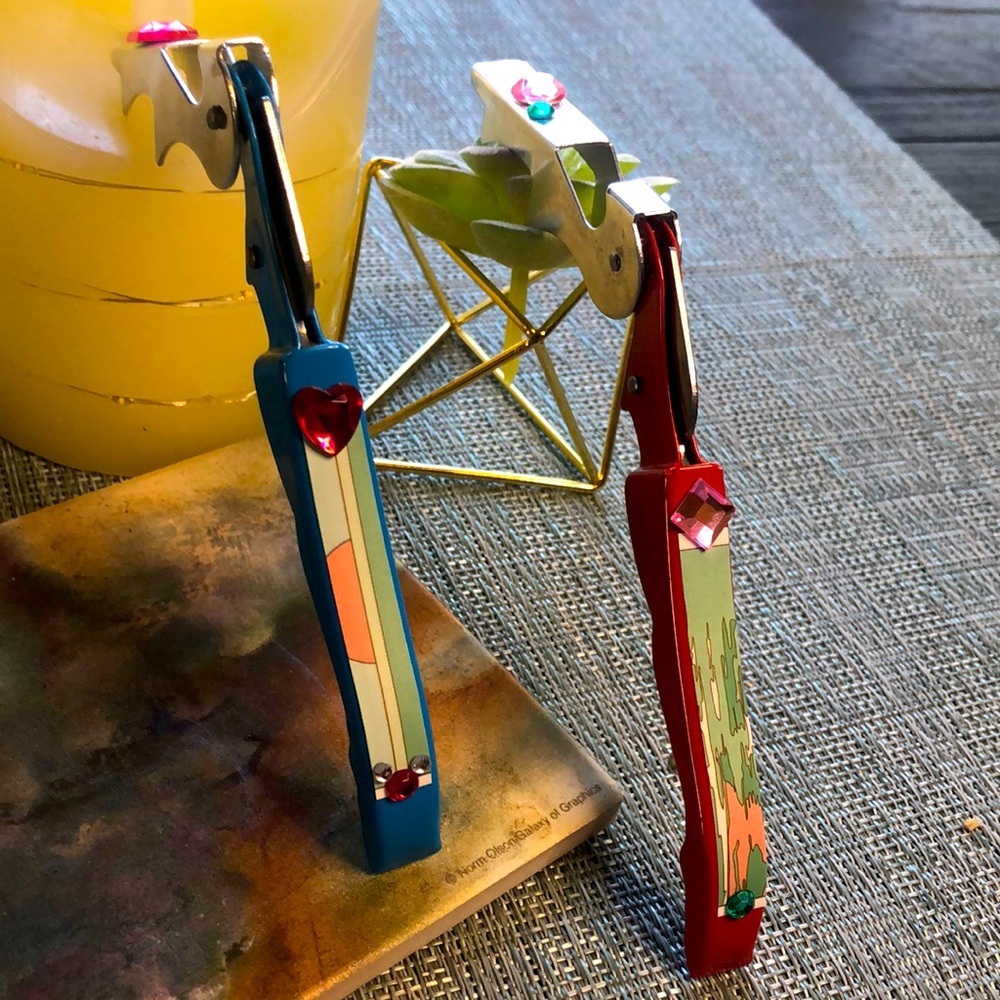 #58a 🌅NWOT Blinged Out Corkscrew with Sunset Seascape Vibes🌅